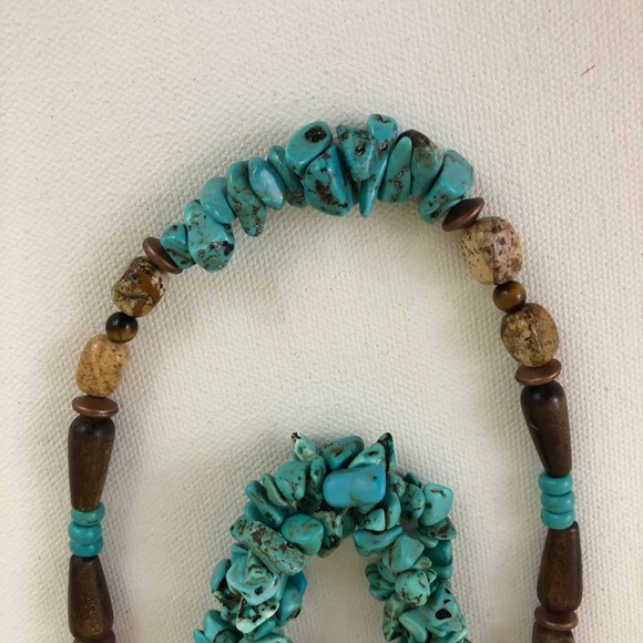 Turquoise Necklace Bracelet Set - Picture 2 of 4